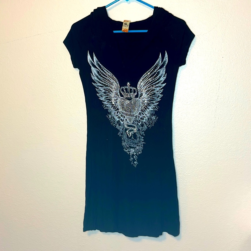 🖤 S-12 Black Bling Long Top Size S/P 🖤